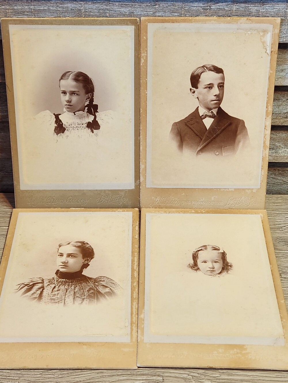 Rare Set Of 4 Cabinet Cards Circa Late 1800s-early 1900s